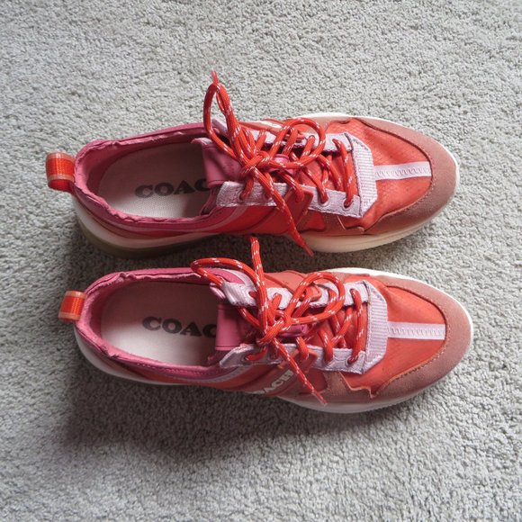 Coach women's citysole G5046 orange/coral red/white runner/sneakers/shoes size 7 - Picture 6 of 10
